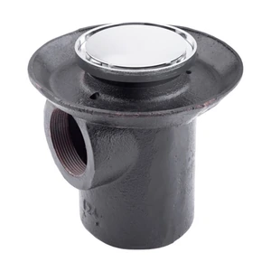 Coladera una boca con rejilla redonda inox