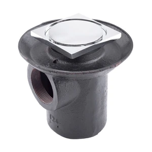 Coladera una boca con rejilla cuadrada inox