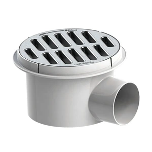 Coladera salida lateral rejilla inox