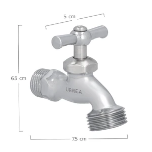 Llave de compresión cromada con hilos