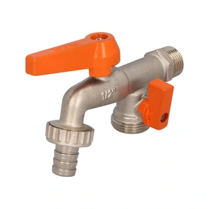 Llave para lavandería 1/2" con salida doble