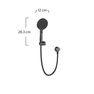 Regadera de teléfono con flujo variable negra