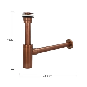 URREAMX-2153.8 / 2153.8 Céspol minimalista con contra acabado bronce satín