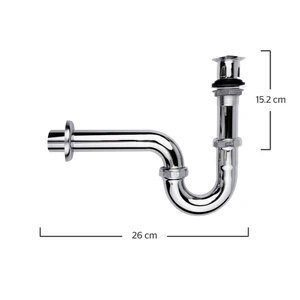 Cespol de latón con contra para lavabo
