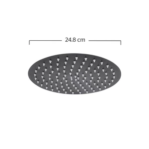 Regadera de plato redonda de 25cm INOX Negro