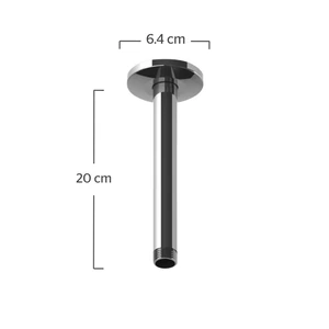 URREAMX-2307 / 2307 Brazo de Regadera a Techo Tubular de 20 cm