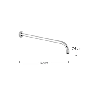 URREAMX-2312 / 2312 Brazo de Regadera Recto a Pared Tubular de 30 cm