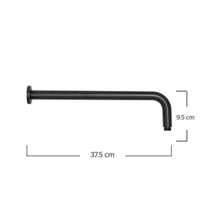 URREAMX-2315INOX.2 / 2315INOX.2 Brazo de regadera a pared INOX Negro