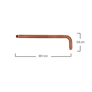 URREAMX-2315INOX.8 / 2315INOX.8 Brazo de regadera a pared INOX Bronce