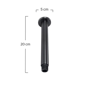 URREAMX-2316INOX.2 / 2316INOX.2 Brazo de regadera a techo INOX Negro