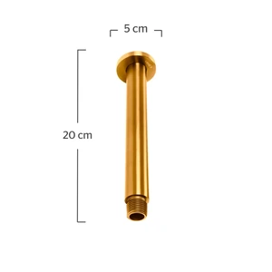 URREAMX-2316INOX.5 / 2316INOX.5 Brazo de regadera a techo INOX Oro