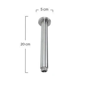 URREAMX-2316INOX.9 / 2316INOX.9 Brazo de regadera a techo INOX
