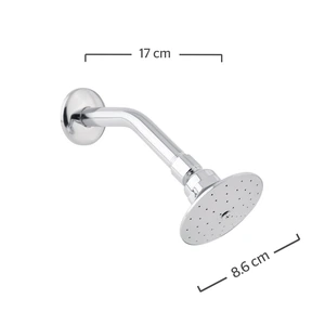 Regadera con Brazo y Chapetón 8.6 cm de Diámetro a Pared
