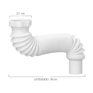 Tubo largo flexible con rosca