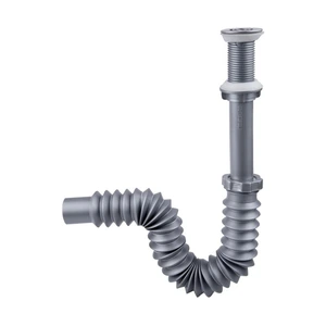 Céspol flexible gris sin bote y rejilla de acero inoxidable