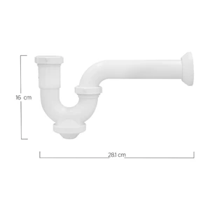 Céspol plástico tipo P para lavabo y fregadero