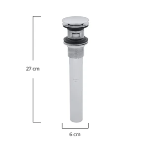 Contra de latón con/sin rebosadero y sistema click para lavabo