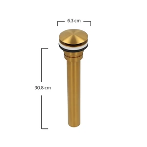 Contra push sin rebosadero Inox Oro