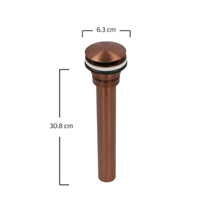 Contra push sin rebosadero Inox