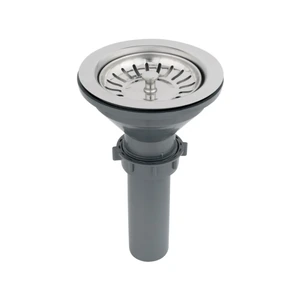 Contra canasta de ABS Gris con canastilla de acero inoxidable