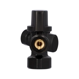 Llave angular 1/4 de vuelta negro mate