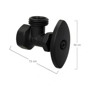 LLAVE DE CONTROL ANGULAR NEGRO MATE
