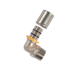 Codo 90° reducción rosca macho GAS de 1/2" x 3/4"