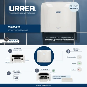 Secador turbo ABS blanco
