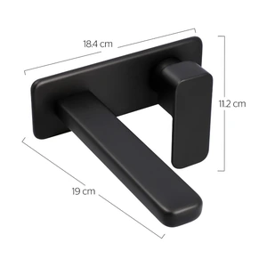 Monomando a muro para lavabo ITUA Negro