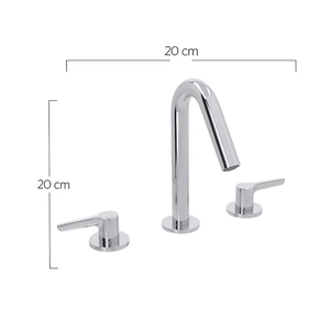 Mecladora para lavabo de taladros separados MEDAMEDA