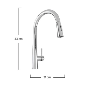 URREAMX-9493 / 9493 Monomando para cocina con nariz retráctil y 2 funciones