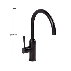 Monomando para cocina INOX sencillo negro