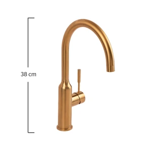 Monomando para cocina INOX sencillo oro