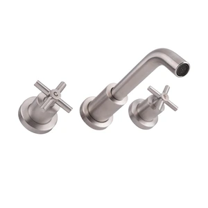 URREAMX-9709INOX / 9709INOX Mezcladora de Taladros Separados a Pared para Lavabo INOX