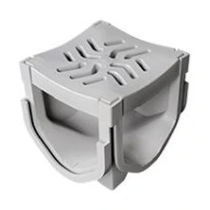 Conector de 4 entradas con rejilla y tapas para coladera plástica exterior