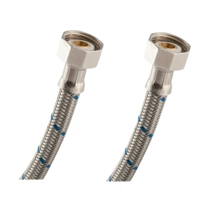 Manguera de PVC con tramado de acero inoxidable y tuercas de
