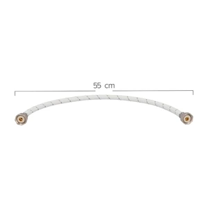 Manguera para tramado de nylon blanco con tuercas de latón.