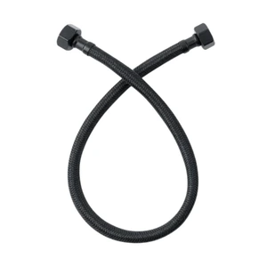 Manguera para lavabo y fregadero, tramado de nylon negro