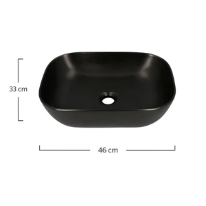 Lavabo SERRA R Negro Mate