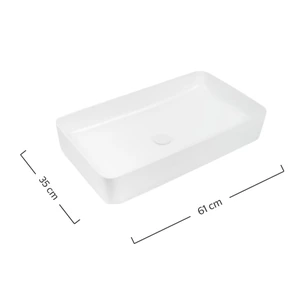 Lavabo MATE Rectangular Blanco Mate