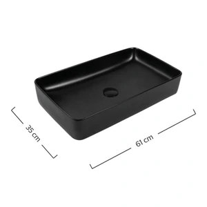 Lavabo MATE Rectangular Negro Mate