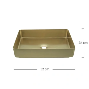 Lavabo INOX Rectangular Gold