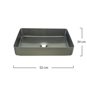 Lavabo INOX Rectangular Gun Metal