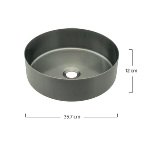 Lavabo INOX Redondo Gun Metal