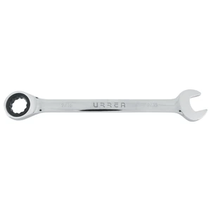 Llave combinada pulido espejo de matraca en pulgadas, 12 puntas, 9/16" Urrea