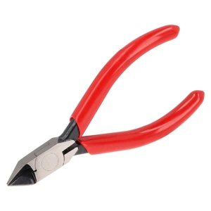 Pinza para electrónica con mango rubber grip corte diagonal de 4-3/16" Urrea