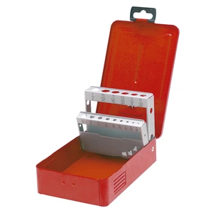 Urrea-4077 / 4077 Caja metálica para brocas color rojo 7" x 4" x 2" Urrea