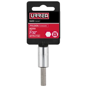 Urrea-4770-7/32 / 4770-7/32 Dado con punta hexagonal cuadro de 1/4", en pulgadas, 7/32" Urrea