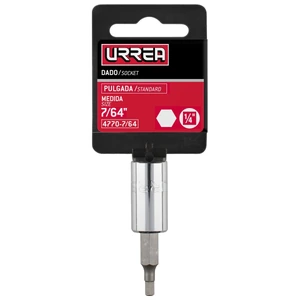 Urrea-4770-7/64 / 4770-7/64 Dado con punta hexagonal cuadro de 1/4", en pulgadas, 7/64" Urrea