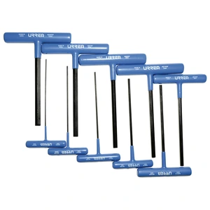 Urrea-4965GPM / 4965GPM Juego de llaves hexagonales cortas tipo "T" ergonómicas, métricas, 10 piezas en blíster Urrea